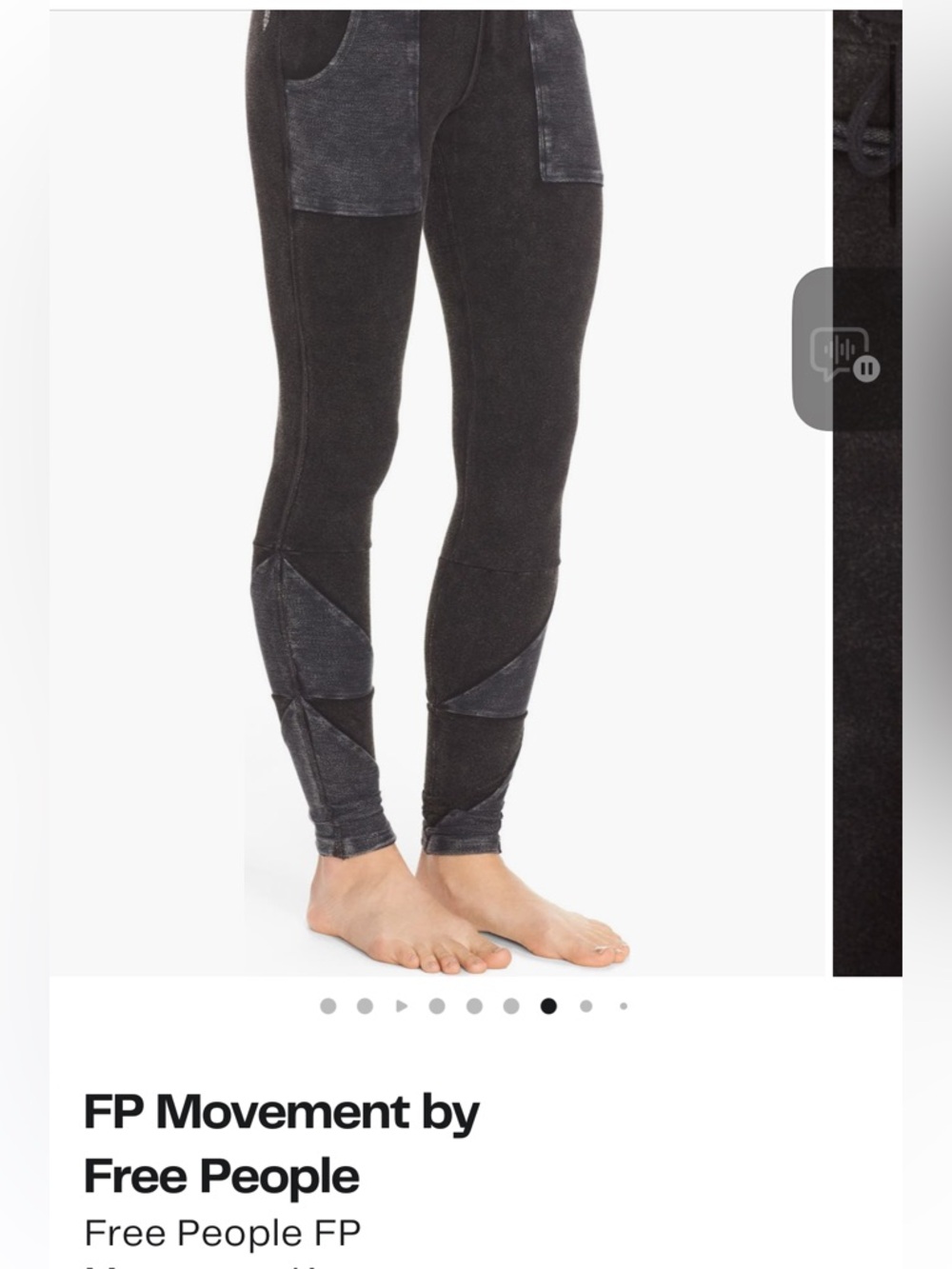 Free People Kyoto Legging Two-Tone Pants with Drawstring Small